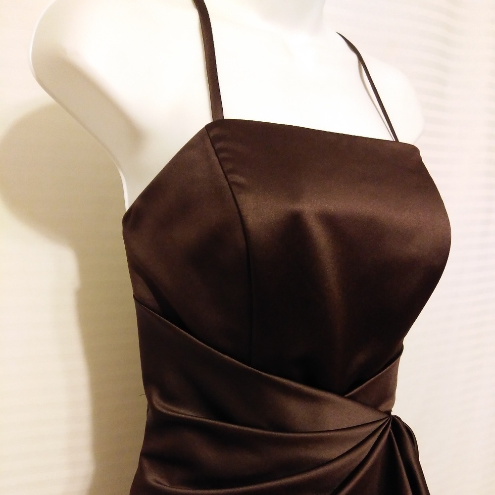 CLOSET CLOSING CHOCOLATE BROWN FORMAL GOWN